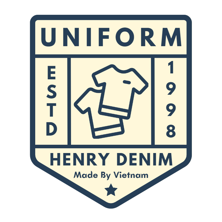 logo uniform henry denim
